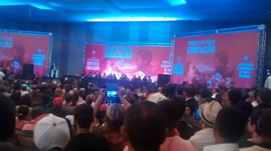 Esta foto o emocionado blogueiro tirou ao chegar no evento. 