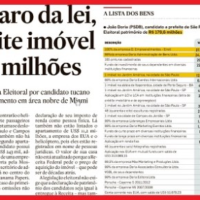 Os milhões de Dória Jr. e a lei que só desmoraliza os&nbsp;honestos