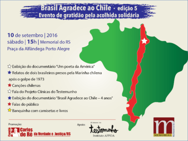 Chile recebeu cerca de seis mil brasileiros após o golpe de 1964