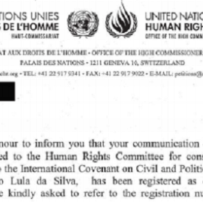 A carta da ONU para a defesa de&nbsp;Lula