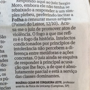 A tréplica de Cerqueira Leite a Sergio&nbsp;Moro