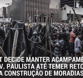 MTST monta acampamento na Avenida&nbsp;Paulista