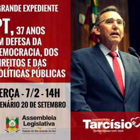 Assembléia Legislativa do RS terá sessão em Homenagem aos 37 anos o&nbsp;PT