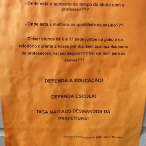 Porto Alegre: Familiares e professores afirmam que não aceitam alteração da prefeitura para as&nbsp;escolas