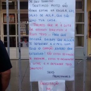 A contundente mensagem dos professores para seus alunos no dia 15 de&nbsp;março