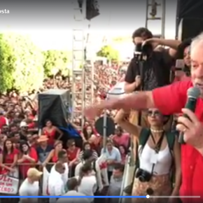 Vídeo: Lula faz comício para mais de 50 mil e inicia a grande caminhada para resgatar o Brasil para os&nbsp;brasileiros