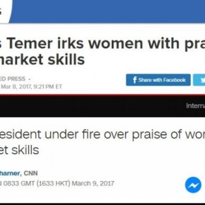 E Temer virou piada no mundo com sua ‘homenagem’ às&nbsp;mulheres