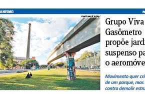 Luta do Movimento Viva Gasômetro é capa do Jornal do Comércio desta&nbsp;Segunda-Feira