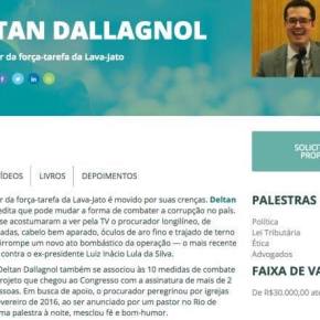Por módicos 30 mil, você pode ter uma palestra de Deltan Dallagnol, anuncia&nbsp;site
