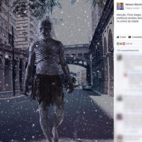 Porto Alegre: Enquanto moradores de rua morrem de frio, o Prefeito brinca nas redes&nbsp;sociais