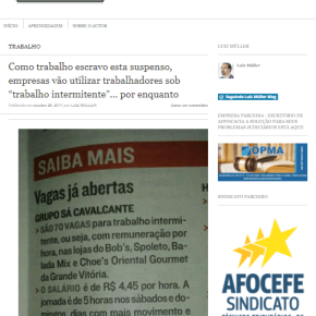 Mídia confirma denúncias do Blog: Empregado intermitente poderá ter de pagar para&nbsp;trabalhar