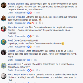 Mulher de Moro se despede na Página “Eu MORO” do facebook após depoimento de Tacla&nbsp;Duran
