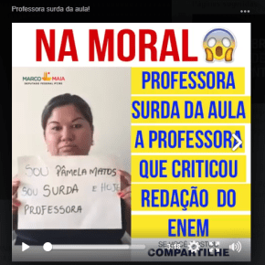 Professora surda mostra que o problema não é a Redação do ENEM&nbsp;(Vídeo)