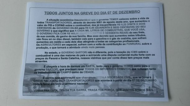Greve de Caminhoneiros contra o Aumento de Combustiveis