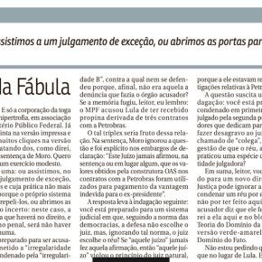 Reinaldo Azevedo : “Esta decretado o fim da segurança jurídica. Só resta o direito do Power&nbsp;Point”.