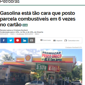 A conta do Golpe: Postos já parcelam gasolina em até 6 vezes. E os patos&nbsp;pagarão?