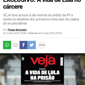 JUDICIÁRIO AUTORIZA PERSEGUIÇÃO A LULA DENTRO DO CÁRCERE ? LULA É PRESO POLÍTICO! O MUNDO&nbsp;SABE!