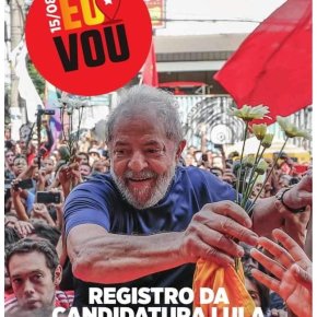 No dia 15/08 eu vou ao TSE em Brasília junto com milhares para registrar&nbsp;Lula