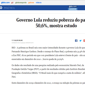 E lá dentro, bem escondidnho no Jornal estava esta notícia que a manchete da capa e a TV sempre&nbsp;escondem