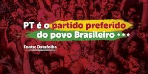 Em 1º lugar, PT tem 10 vezes mais simpatizantes que o PSDB, 2º colocado na mesma&nbsp;pesquisa