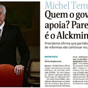 O traidor virou traído e declara seu amor de morte (Temer é Alckmin e Alckmin é Temer, diz na&nbsp;Folha)