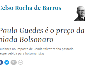 Bolsonaro e seu economista são uma piada que fará a classe média chorar diz articulista na&nbsp;Folha