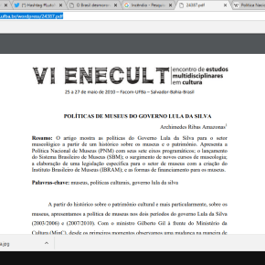 Pra não dizer que só falo de incêndio em museu (Sobre a Política de Museus do Governo Lula da&nbsp;Silva)