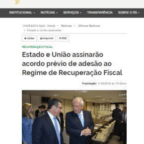 O Gringo tá errado! Sartori anuncia na página do Governo que entrega o Rio Grande antes da&nbsp;eleição