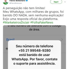 NO TWITTER, FILHO DE BOLSONARO CONFESSA FRAUDE NAS ELEIÇÕES COM USO DE&nbsp;WHATSAPP