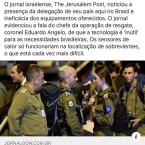 Resposta aos que atacam este Blogueiro (Sobre israelenses em&nbsp;Brumadinho)