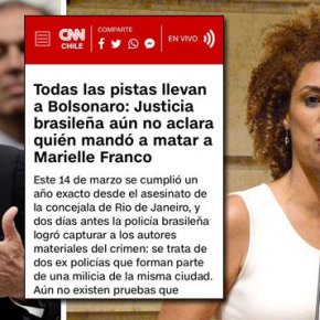 CNN CHILE ACUSA BOLSONARO PELA MORTE DE&nbsp;MARIELLE