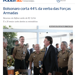 Bolsonaro corta 44% do orçamento das Forças&nbsp;Armadas