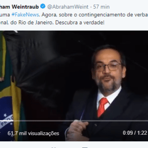 Em vídeo bizarro, Ministro da educação zomba de Reitor  da UFRJ e mente&nbsp;descaradamente