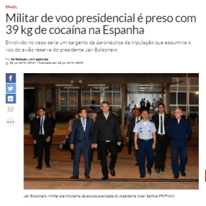 Antes Presidentes viajavam e levavam produtos nacionais. Agora a precursoria presidencial  leva…cocaína