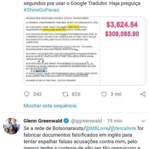 Bolsonaristas falsificadores tomam pau de Glenn Greenwald depois de falsificarem&nbsp;documentos