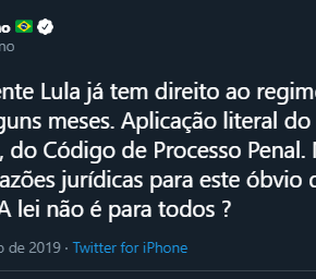 Não tem que transferir Lula para São Paulo. Tem que soltar, diz Flavio Dino. Esta na Lei!&nbsp;#LulaLivre