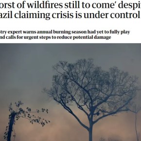 The Guardian: O pior das queimadas na Amazônia ainda está por vir, ao contrário do que diz&nbsp;Bolsonaro