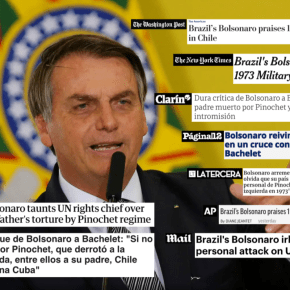 Ataque de Bolsonaro a Bachelet repercute em todo o&nbsp;mundo