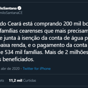 Governo do Ceará distribui 200 mil bujões de gás, isenta contas água e paga conta de Luz da população mais&nbsp;pobre