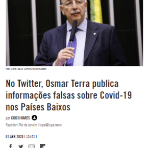Pra bajular chefe antes da nomeação pra saúde, Osmar Terra falou pelo menos 11 inverdades sobre o&nbsp;CoronaVírus