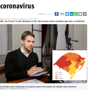 Possível Lockdown no RS: Eduardo Leite se enrola e tropeça nas bandeiras que criou a pedido da gente&nbsp;dele