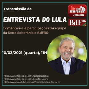 ASSISTA AO VIVO A ENTREVISTA COLETIVA DE LULA&nbsp;AQUI: