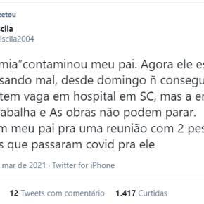 Sobre a abertura da economia em tempos de Covid-19 : “A economia contaminou meu pai”, diz jovem em Rede&nbsp;Social