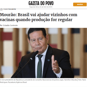 MOURÃO VAI APOIAR A QUEBRA DE PATENTE DAS VACINAS CONTRA COVID-19&nbsp;??
