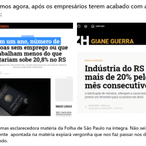 Empresários do RS apoiam Bolsonaro mesmo com economia despencando e desemprego crescendo, diz a&nbsp;mídia