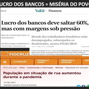 Bancos tem Lucro recorde, enquanto 50% dos trabalhadores estão desempregados ou subempregados e a pobreza&nbsp;aumenta