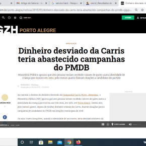RBS agora trata ladrão condenado por roubo a CARRIS, como funcionário da empresa. Mentira. Leia a&nbsp;verdade: