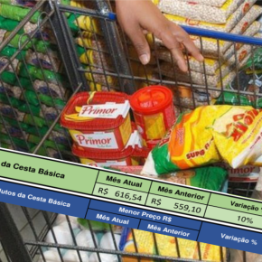Em apenas um mês cesta básica subiu 10% e já esta em R$ 616,00  mostra levantamento do PROCON –&nbsp;SL