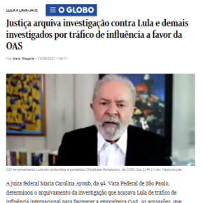 Mais uma farsa de Moro e da Lava Jato desmontada: Justiça arquiva mais um processo contra&nbsp;Lula