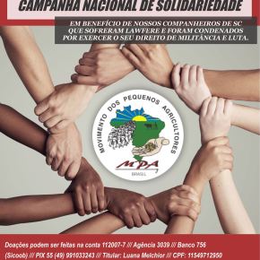 Campanha de Solidariedade a militantes do MPA de SC,  vítimas de Lawfare, condenados injustamente por sua militância&nbsp;política